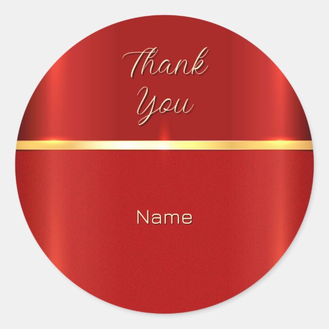 Rond Sticker simple rouge (Devant)