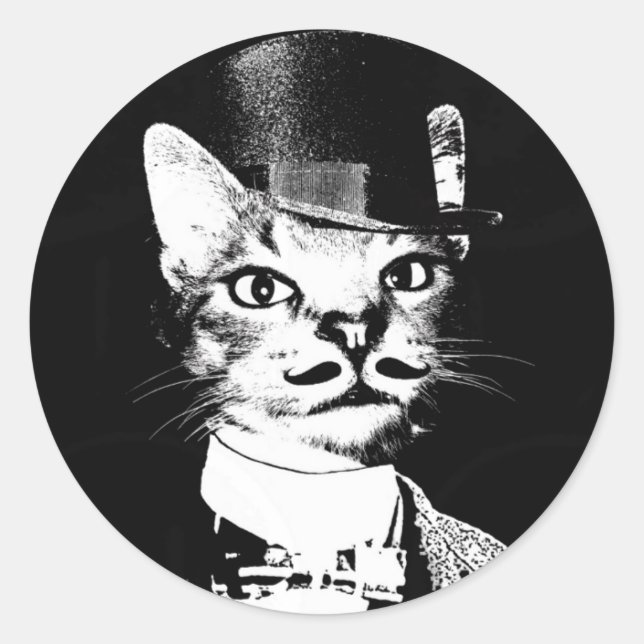 Rond Sticker Sir Oswin Cat (Devant)