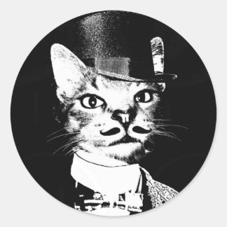 Rond Sticker Sir Oswin Cat
