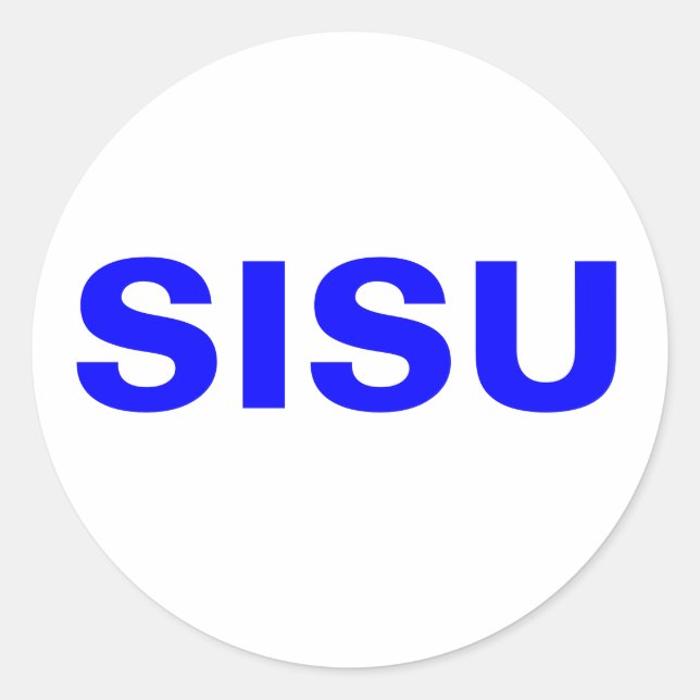 Rond Sticker SISU Nature & Esprit du peuple finlandais (Devant)
