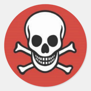Rond Sticker Skull&CrossBones