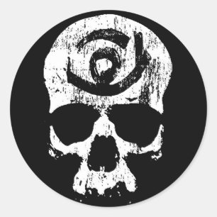 Rond Sticker SKULL TSOI
