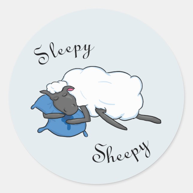 Rond Sticker Sleepy Sheepy (Devant)