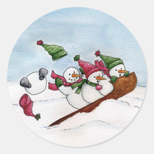 Rond Sticker Sleigh Ride (Devant)
