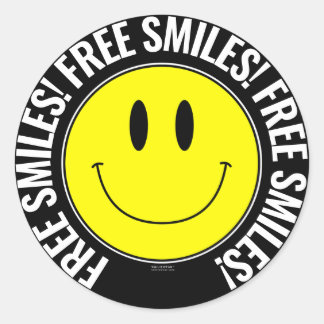 Rond Sticker Smilie Smiles gratuit