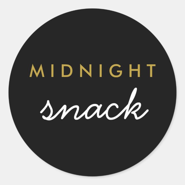 Rond Sticker Snack de minuit (Devant)