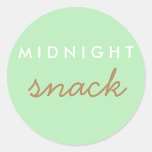 Rond Sticker Snack de minuit Mint Vert Brown