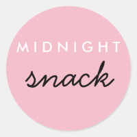 Sticker Snack Rose Blanc Noir