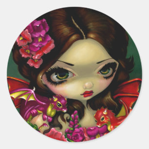 Rond Sticker "Snapdragon Fairy"