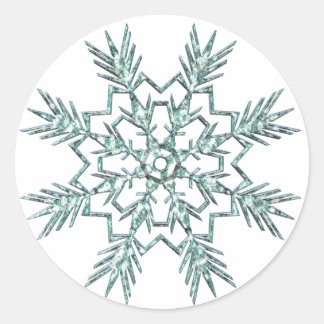 Rond Sticker SnowFlake