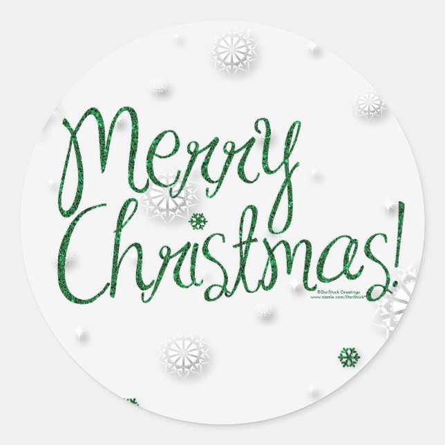 Rond Sticker Snowflake de Noël (Devant)