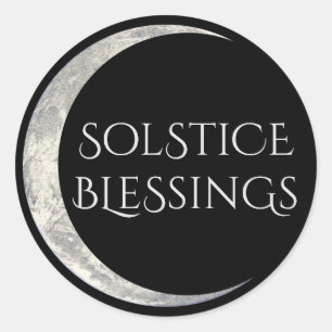 Rond Sticker Solstice Blessings