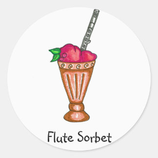 Rond Sticker Sorbet Flûte