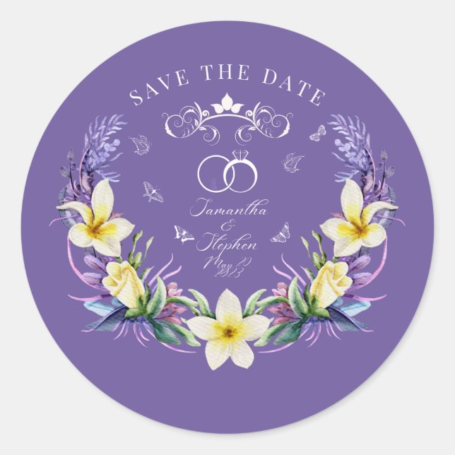 ROND STICKER SOUS THEME MARIAGE (Devant)
