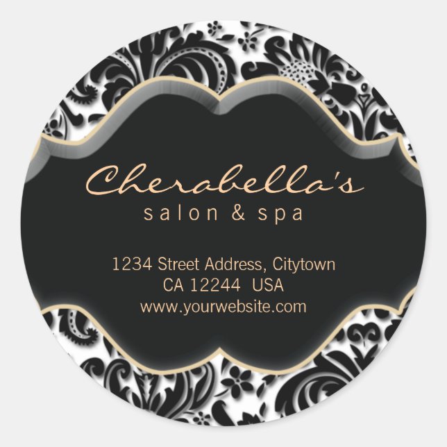 Rond Sticker Spa 232 Salon Bronze or Damask (Devant)