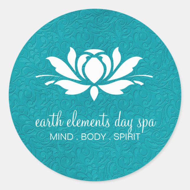 Rond Sticker Spa de jour et fleur Lotus Classy (Devant)