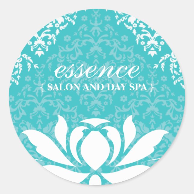 Rond Sticker Spa de jour et fleur Lotus Classy (Devant)
