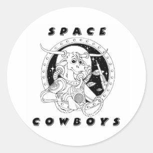 Rond Sticker Space Cowboys