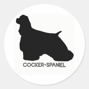 Rond Sticker Spaniel Cocker