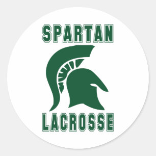 Rond Sticker Spartan Mascot de crosse