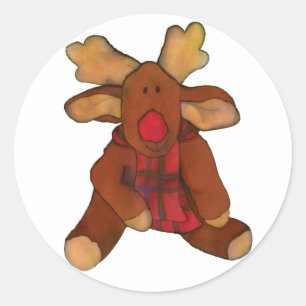 Rond Sticker Spencer Reindeer