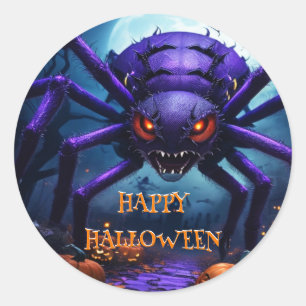 Rond Sticker Spider Monster