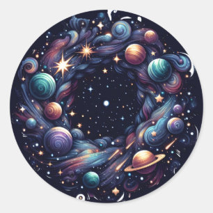 Rond Sticker spiral pour ornement cosmique
