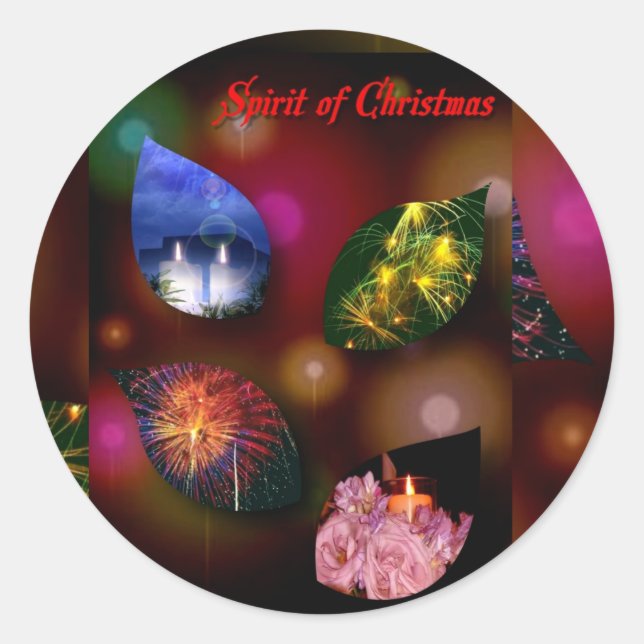 Rond Sticker Spirit of Christmas (Devant)