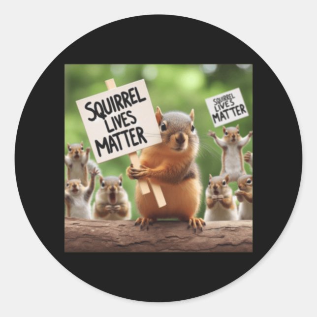 Rond Sticker Squirrel Lives (Devant)