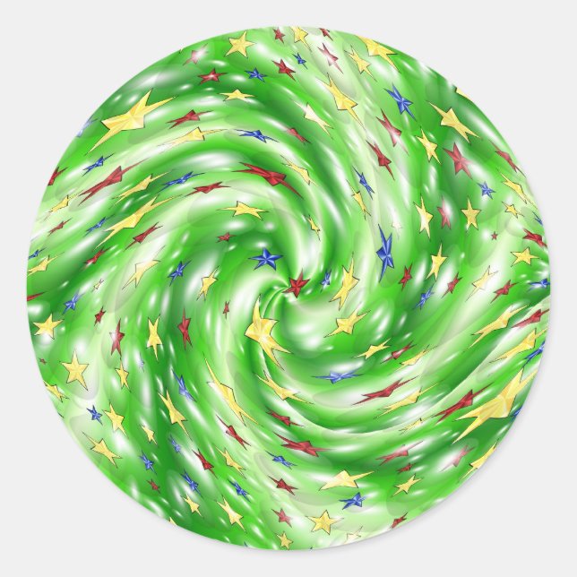 Rond Sticker Star de Noël (Devant)