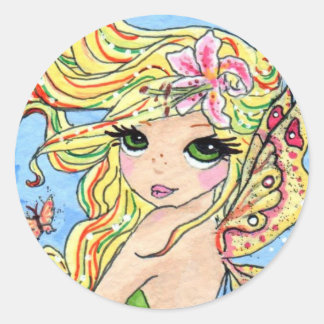Rond Sticker "Stargazer Pixie"