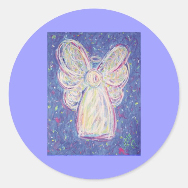 Rond Sticker Starry Night Angel (Devant)