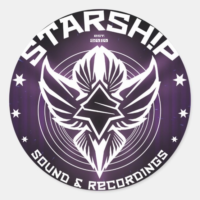 Rond Sticker STARSHIP Sound & Recordings (Devant)