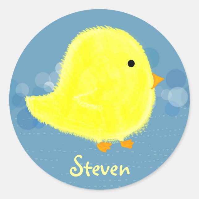 Rond Sticker Steven Baby Chick (Devant)
