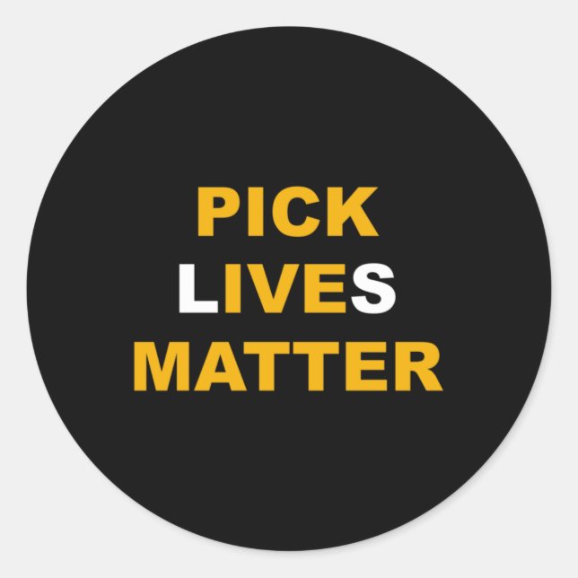 Rond Sticker Sticker Lives Pick (Devant)