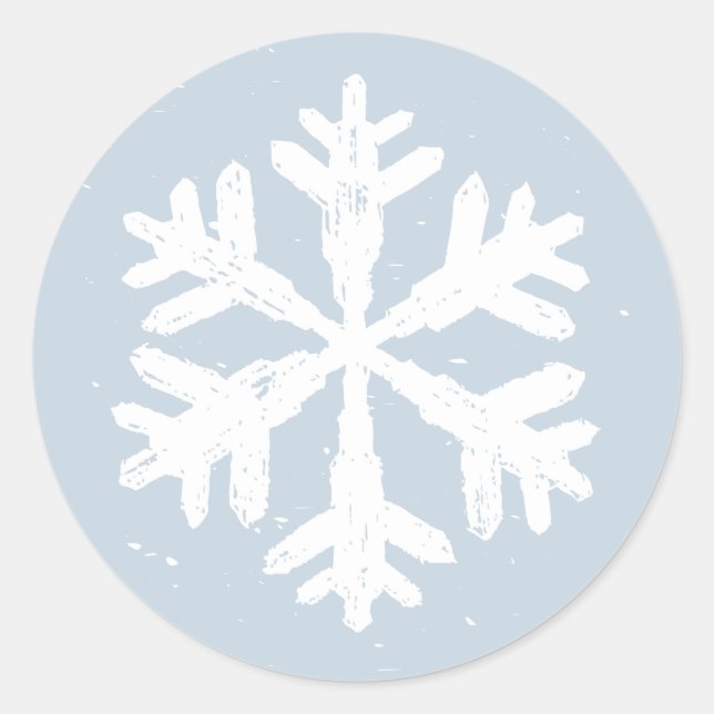 Rond Sticker Sticker Snowflake vintage (Devant)