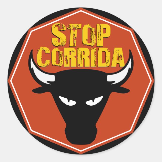 Rond Sticker Stop Corrida (Devant)