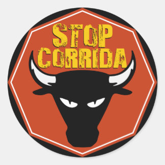 Rond Sticker Stop Corrida