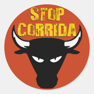 Rond Sticker Stop Corrida