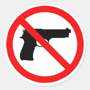 Rond Sticker Stop Gun Violoence