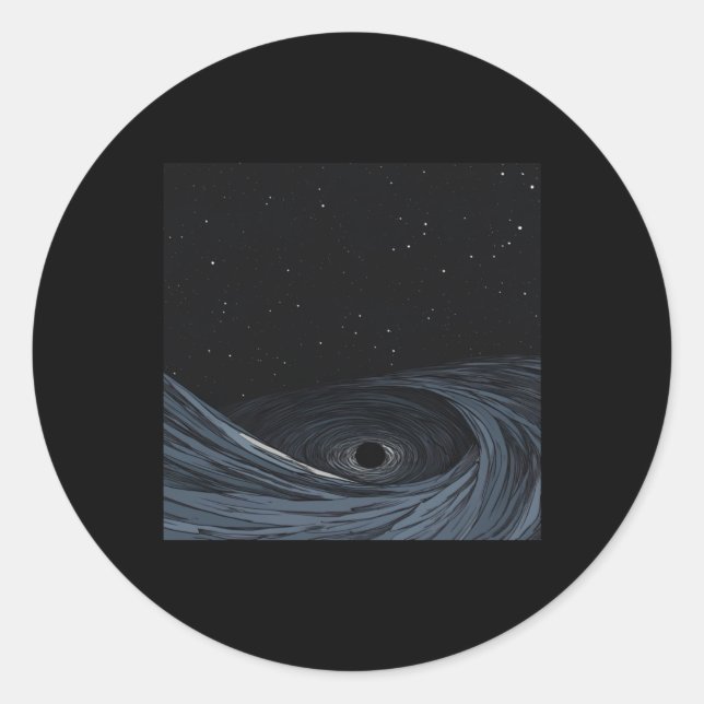 Rond Sticker style Anime Trou Noir (Devant)