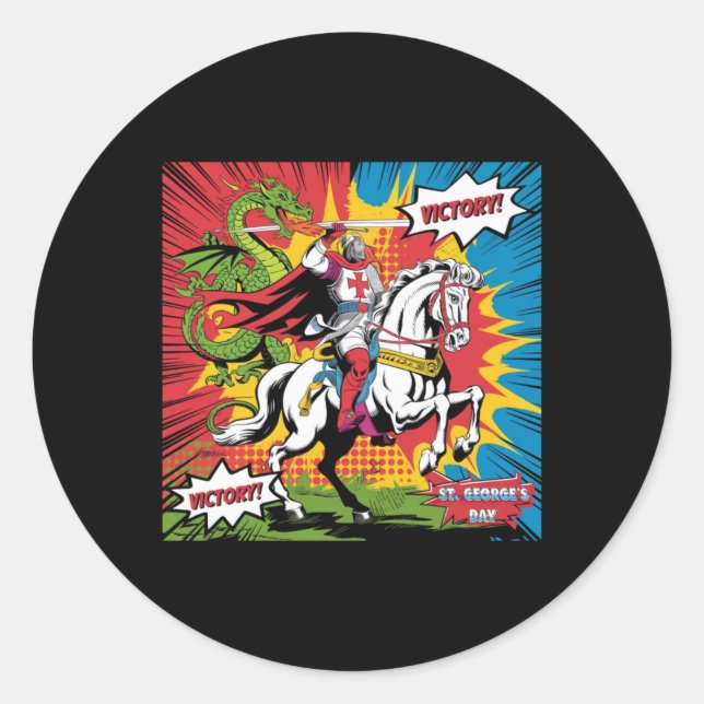Rond Sticker style Pop Art Day de St. George (Devant)