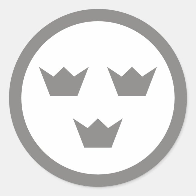 Rond Sticker suédois pour VI bas (Devant)