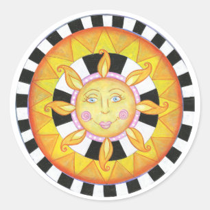 Rond Sticker Sun