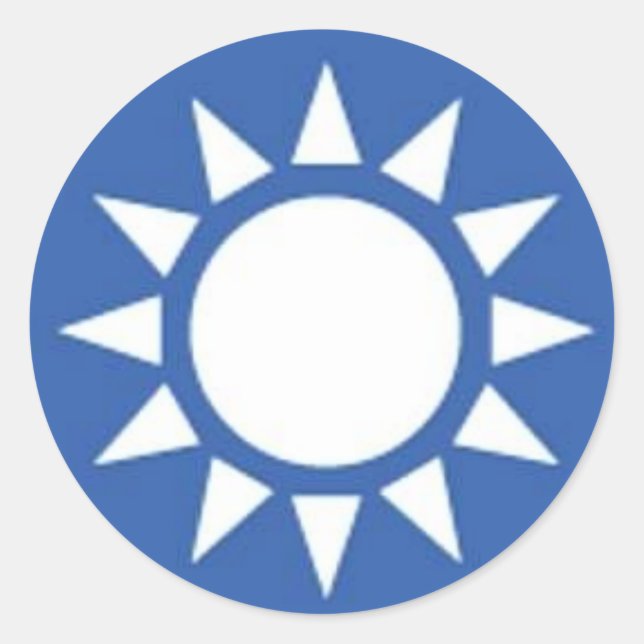 Rond Sticker Sun blanc (Devant)