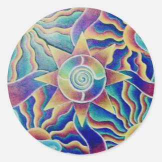 Rond Sticker Sun Mandala