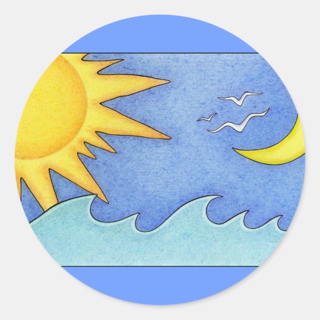 Rond Sticker Sun & Moon (Devant)