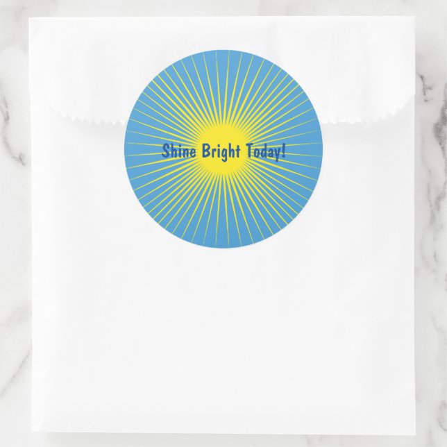 Rond Sticker Sunburst Jaune (Sac)