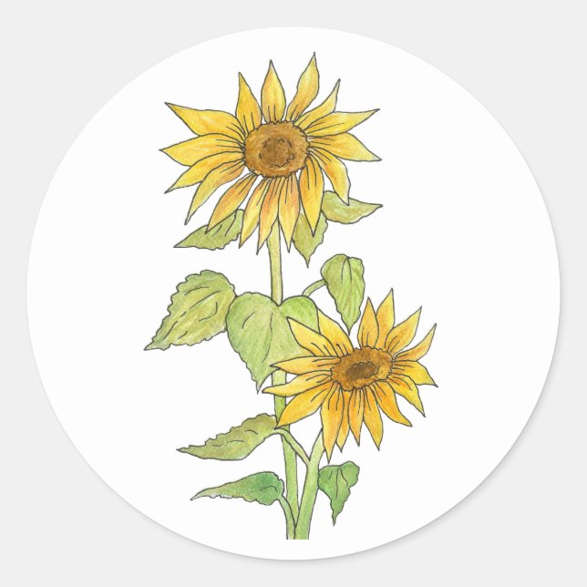 Rond Sticker Sunflower (Devant)