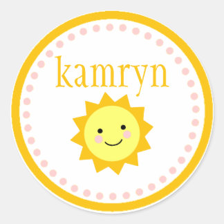 Rond Sticker Sunshine Personnalisé - Points